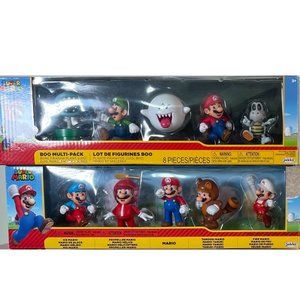 Super Mario 2.5 Inch Figures 5 Pack and Boo Multi-Pack